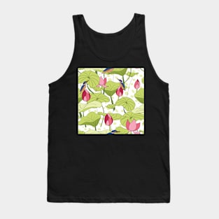 Kingfisher in the Pond sitting on a lotus flower Tank Top